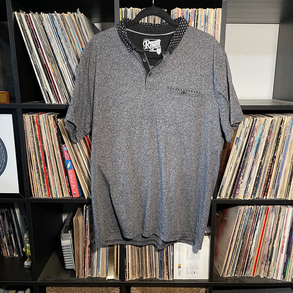 Retrofit Gray Polo Shirt Men XXL